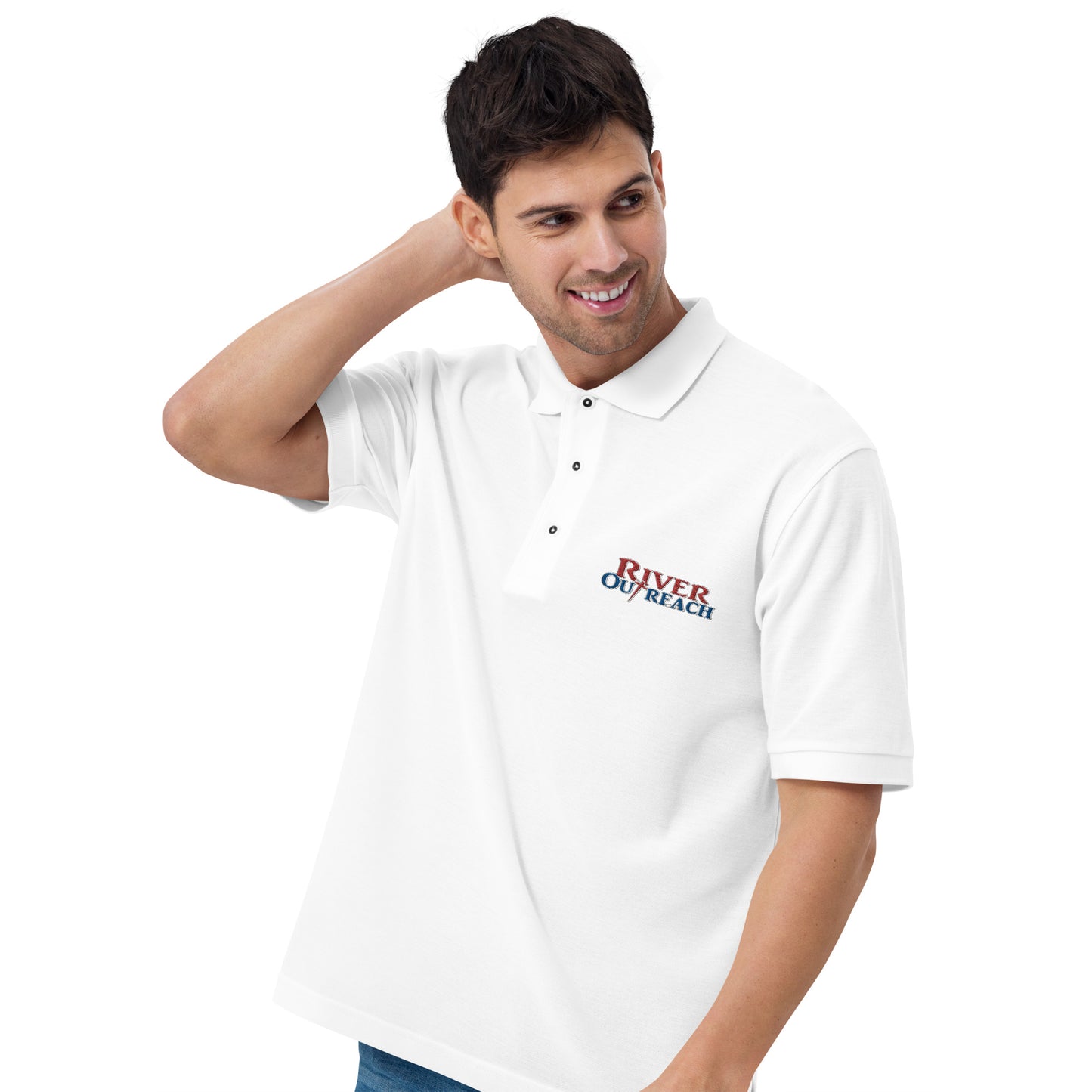 River Outreach Men's Premium Polo