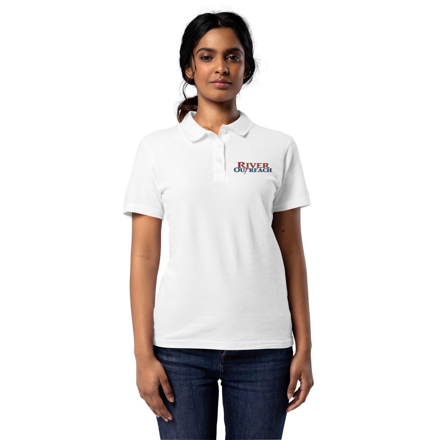River Outreach Women’s pique polo shirt
