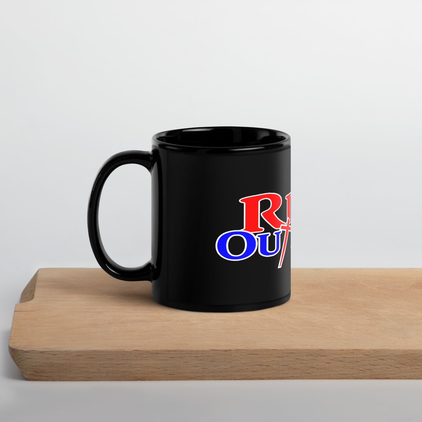 River Outreach Black Glossy Mug