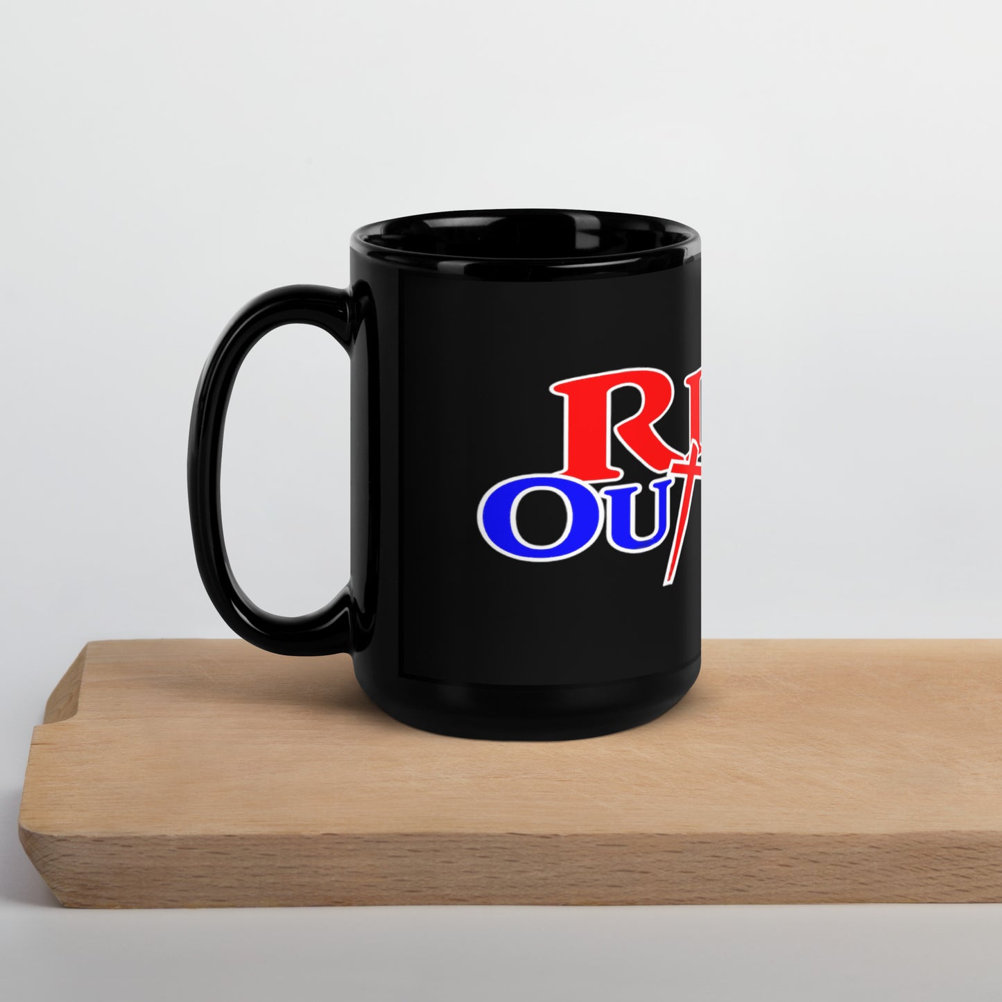 River Outreach Black Glossy Mug